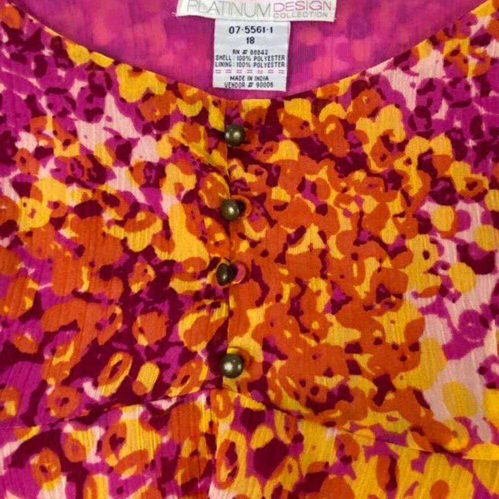 Platinum Design Collection Layered Cold Shoulder Asymmetrical Swing Top Size 18 - Picture 4 of 12